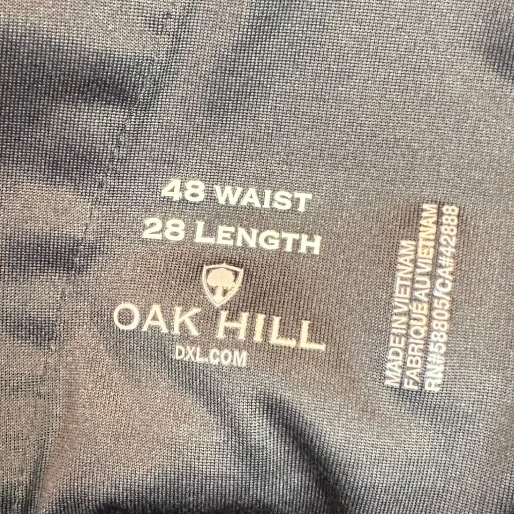 Oak Hill Tech Pant Men 48X28 Straight Fit Navy Blue Stretch Flat Front Chino EUC